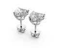 3ct Heart 5 Prong Basket Studs - Laboratory Grown Diamond