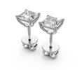 1ct Princess 4 Prong Basket Studs - Laboratory Grown Diamond
