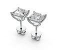 2ct Princess 4 Prong Basket Studs - Laboratory Grown Diamond