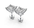 4ct Princess 4 Prong Basket Studs - Laboratory Grown Diamond