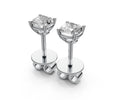 0.5ct Cushion 4 Prong Basket Studs - Laboratory Grown Diamond
