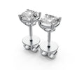 1ct Cushion 4 Prong Basket Studs - Laboratory Grown Diamond