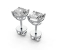 2ct Cushion 4 Prong Basket Studs - Laboratory Grown Diamond