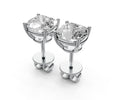 2.5ct Cushion 4 Prong Basket Studs - Laboratory Grown Diamond