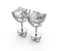 3ct Cushion 4 Prong Basket Studs - Laboratory Grown Diamond