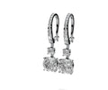 0.008ct Round Drop Lever Back Studs - Laboratory Grown Diamond