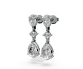 1ct Pear Triple Drop Stud Studs - Laboratory Grown Diamond