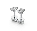 0.5ct Emerald 4 Prong Basket Studs - Laboratory Grown Diamond