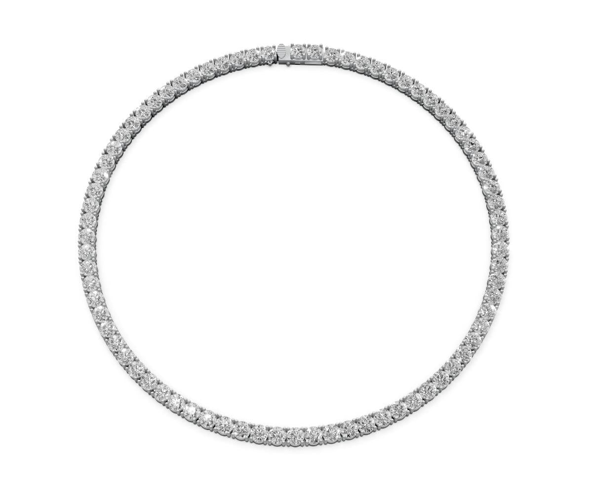 38ct Round Diamond Tennis Necklace - Laboratory Grown Diamond
