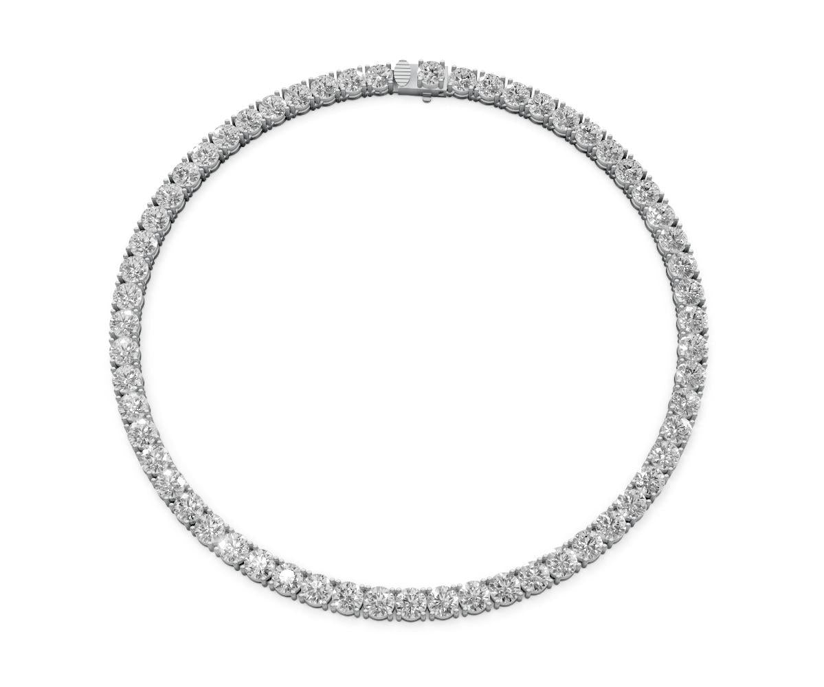 59ct Round Diamond Tennis Necklace - Laboratory Grown Diamond