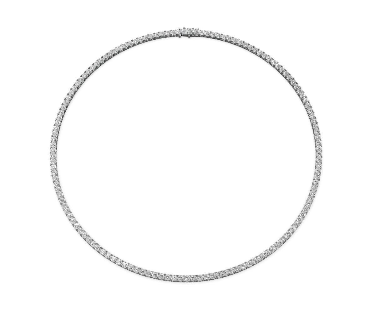 13.7ct Cushion Diamond Tennis Necklace - Laboratory Grown Diamond