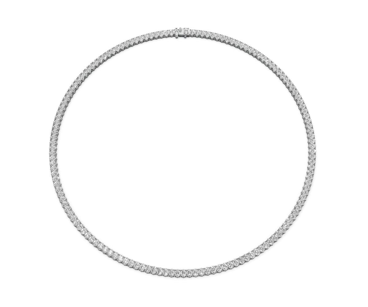 14.5ct Oval Diamond Tennis Necklace - Laboratory Grown Diamond