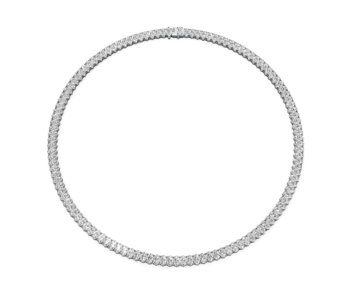30.75ct Oval Diamond Tennis Necklace - Laboratory Grown Diamond