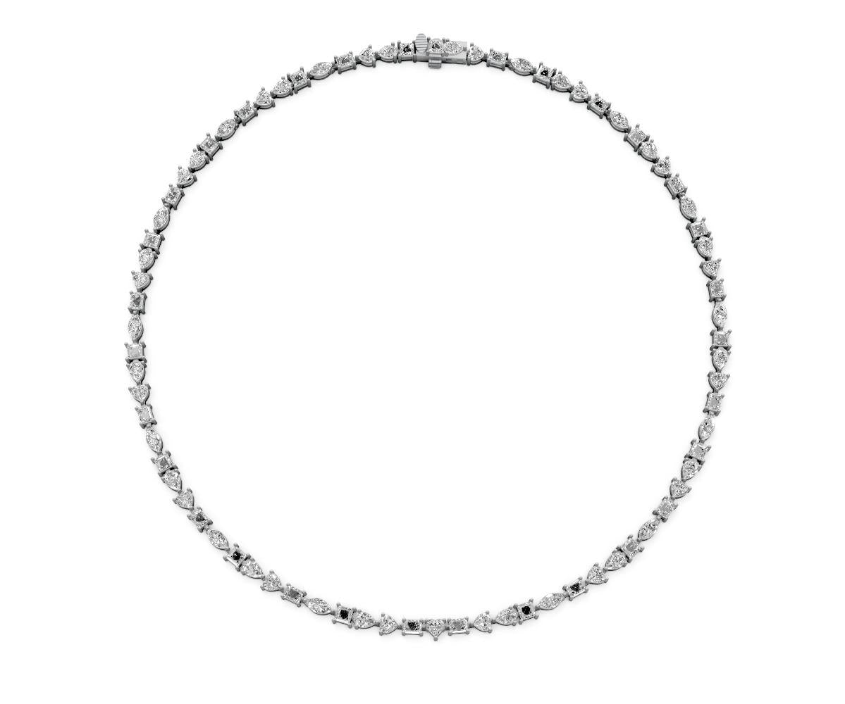 11.85ct Heart Diamond Tennis Necklace - Laboratory Grown Diamond