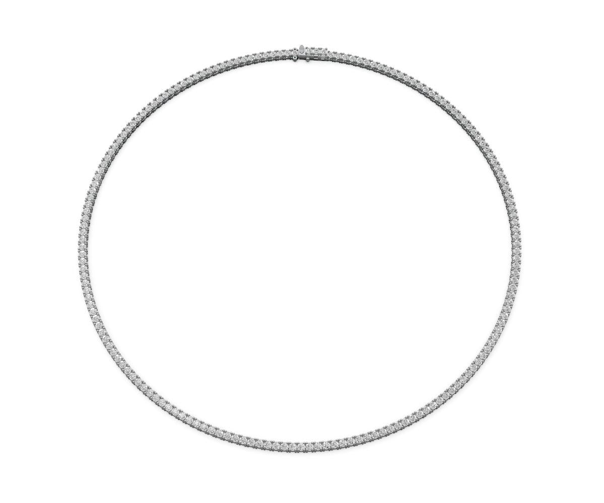 5.16ct Round Diamond Tennis Necklace - Laboratory Grown Diamond