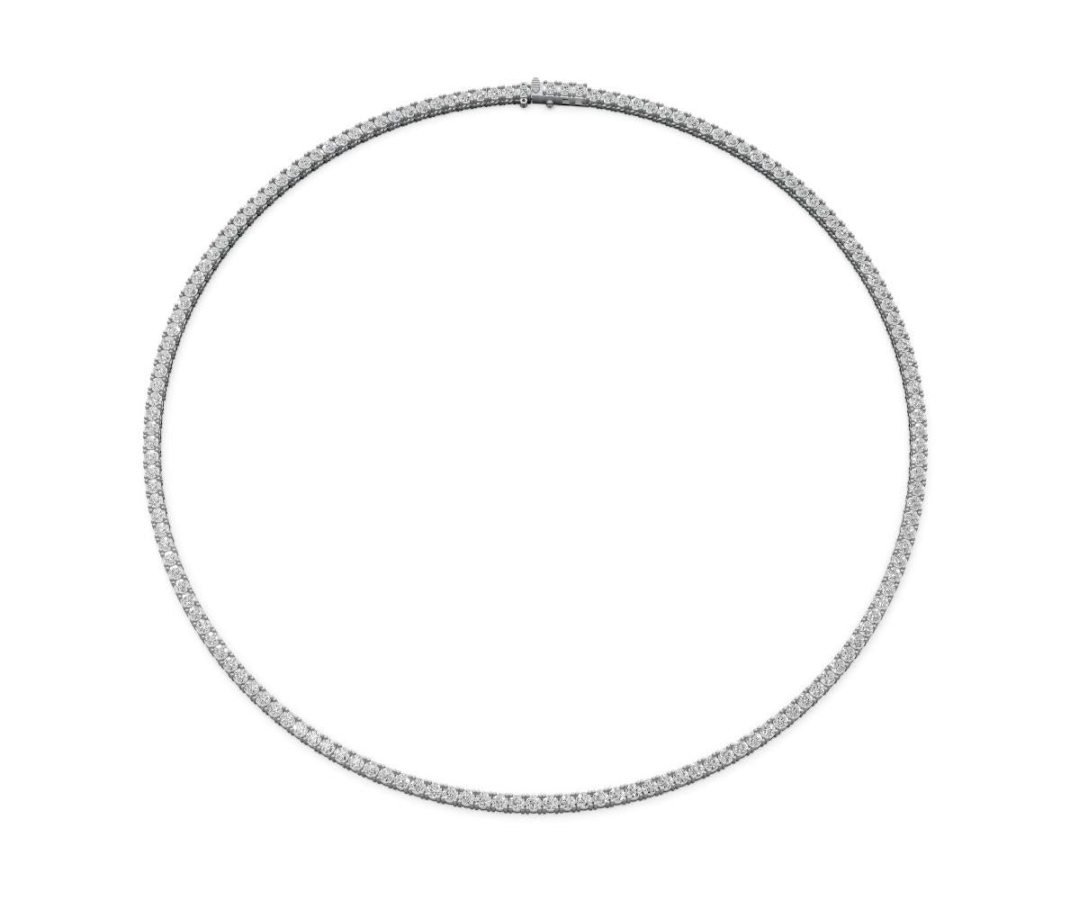 7.65ct Round Diamond Tennis Necklace - Laboratory Grown Diamond