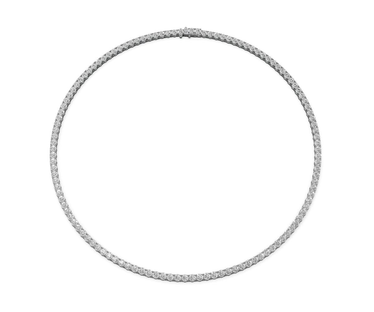 12.1ct Round Diamond Tennis Necklace - Laboratory Grown Diamond