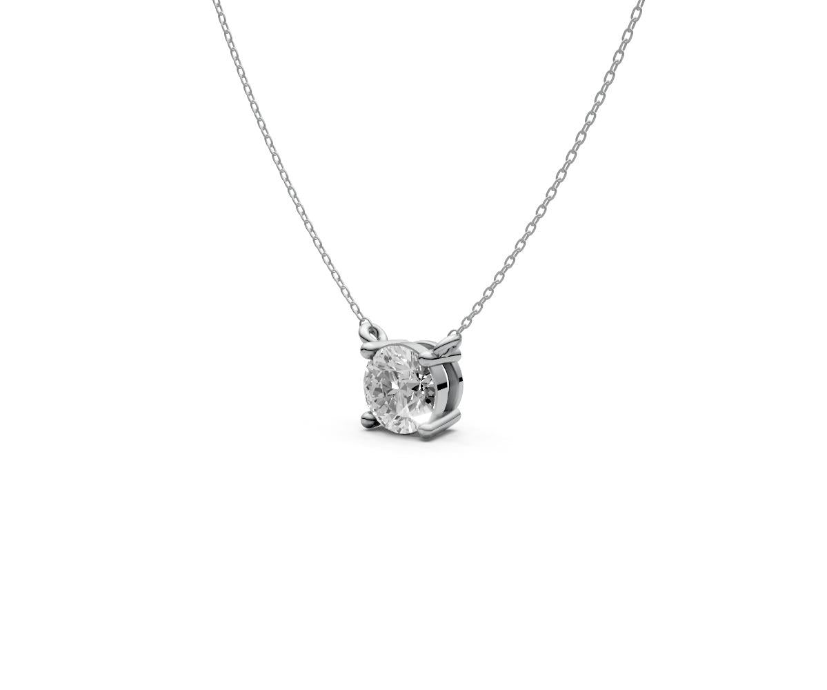 0.5ct Round Solitaire Diamond Pendant - Laboratory Grown Diamond