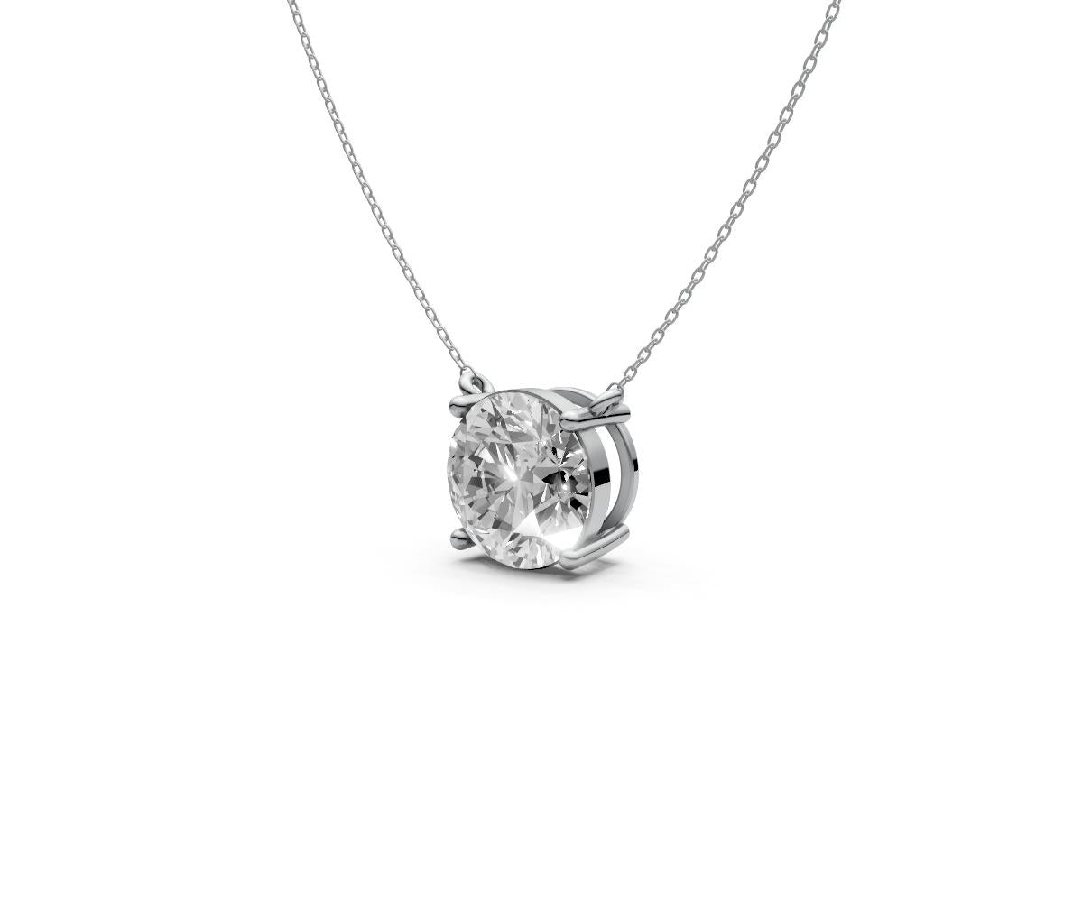 2ct Round Solitaire Diamond Pendant - Laboratory Grown Diamond