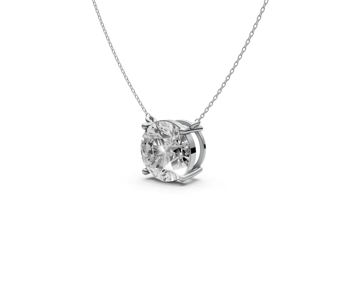2.5ct Round Solitaire Diamond Pendant - Laboratory Grown Diamond