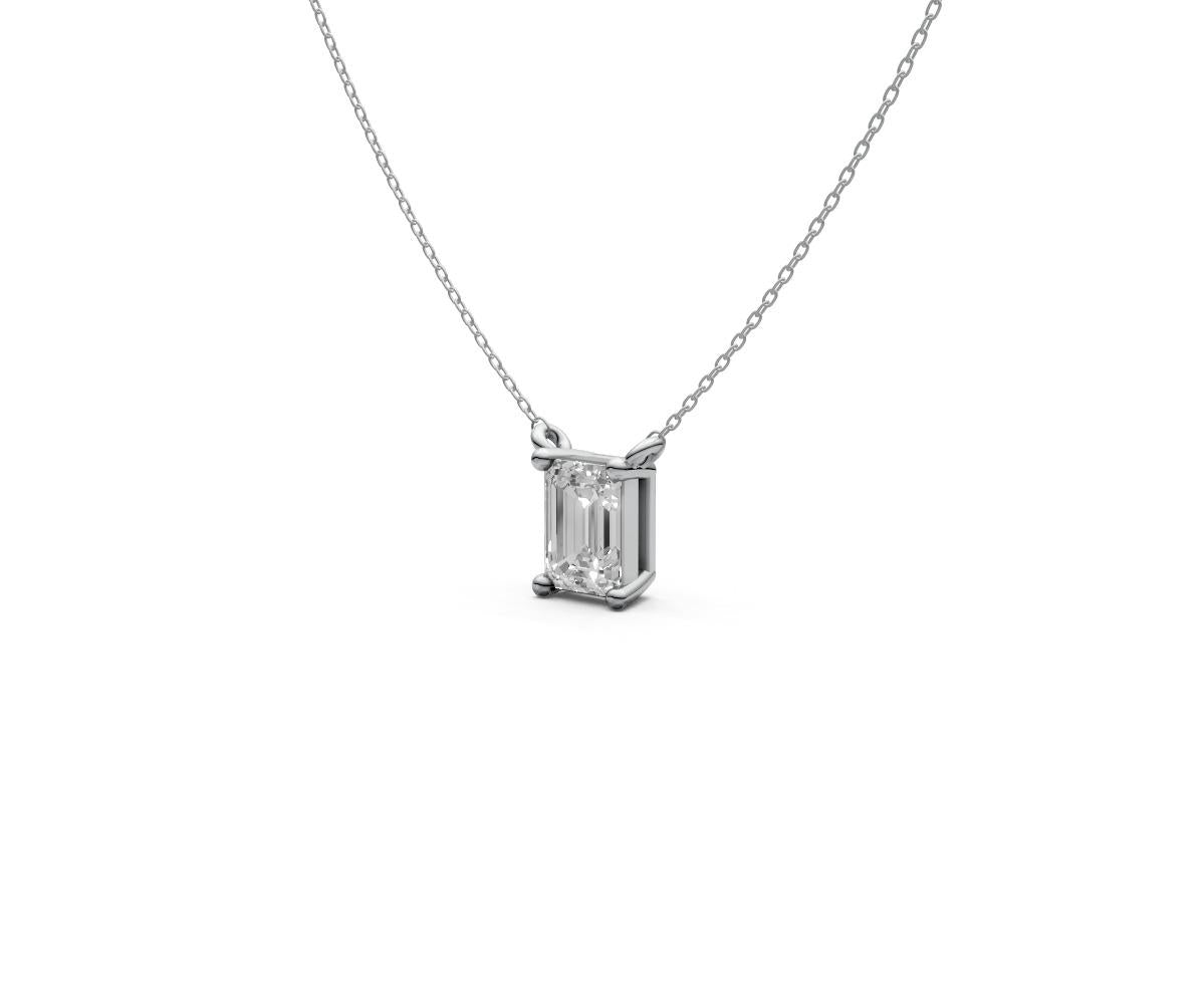0.5ct Emerald Solitaire Diamond Pendant - Laboratory Grown Diamond