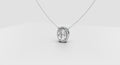 1.11ct Oval & Round Two-Stone Diamond Pendant - Laboratory Grown Diamond
