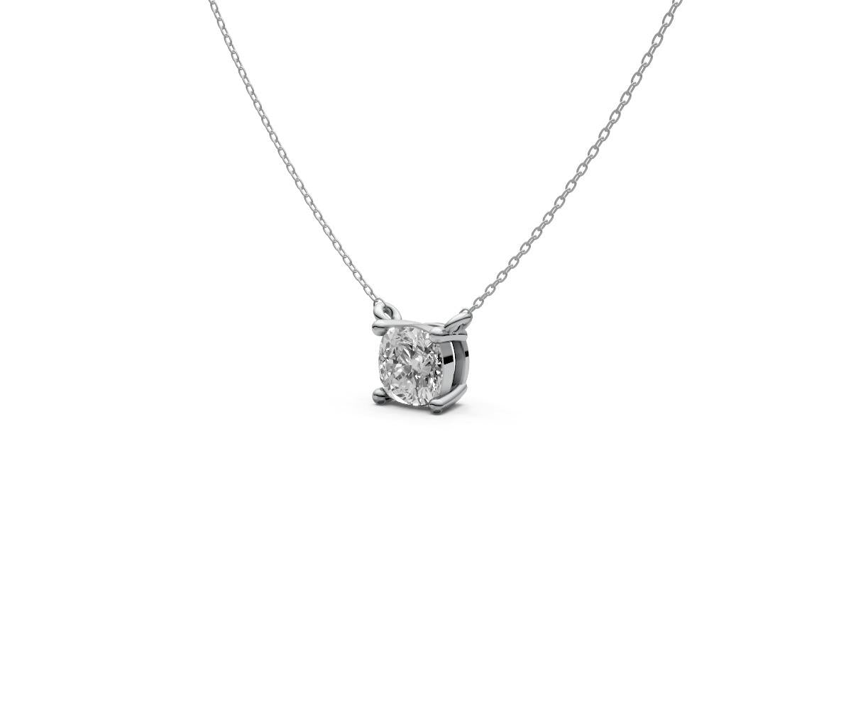 0.5ct Cushion Solitaire Diamond Pendant - Laboratory Grown Diamond