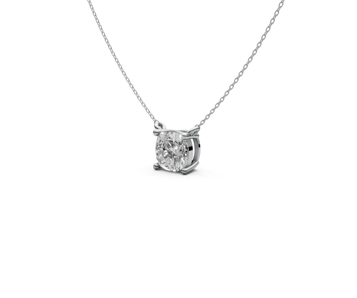 1ct Cushion Solitaire Diamond Pendant - Laboratory Grown Diamond
