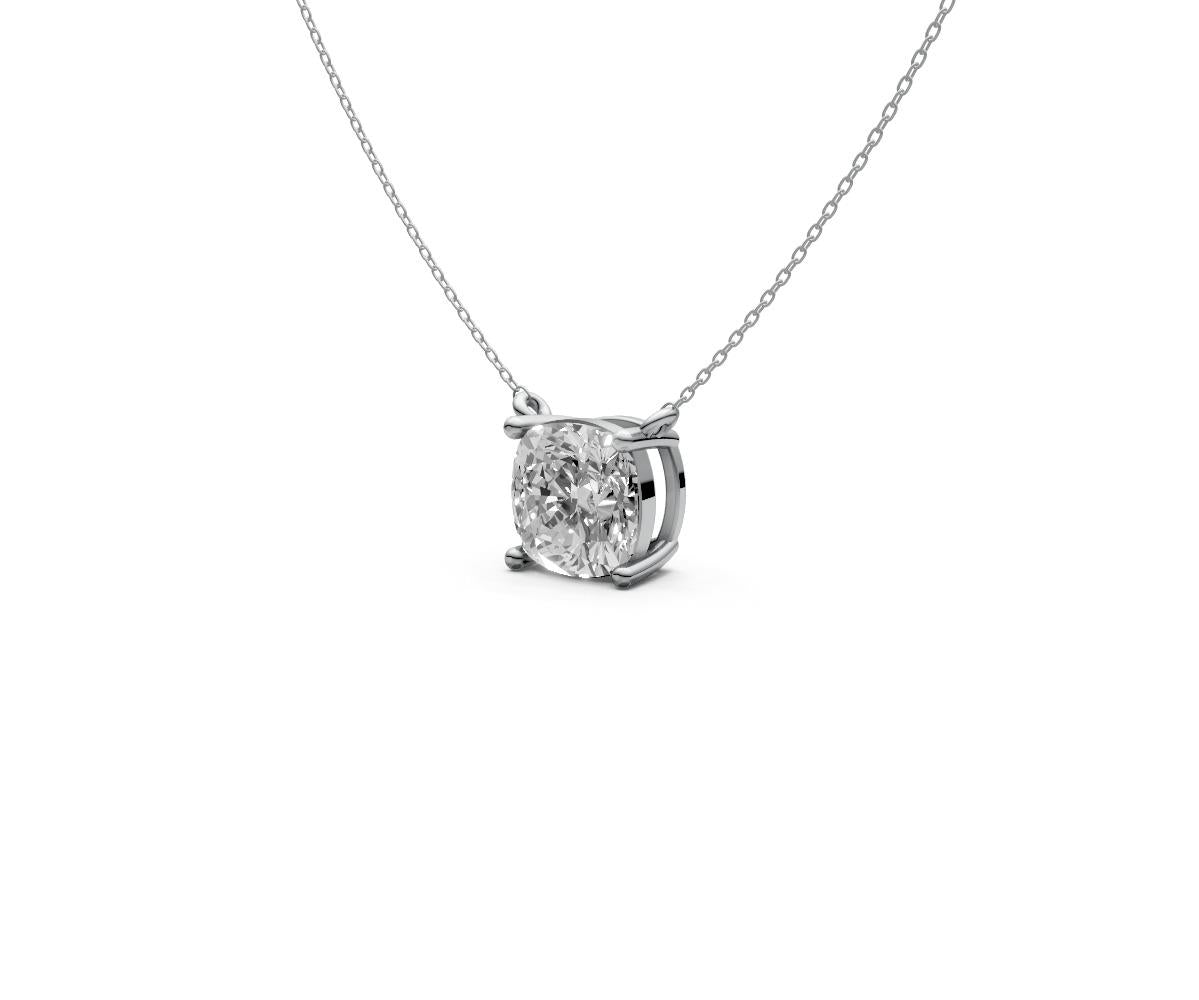 1.5ct Cushion Solitaire Diamond Pendant - Laboratory Grown Diamond