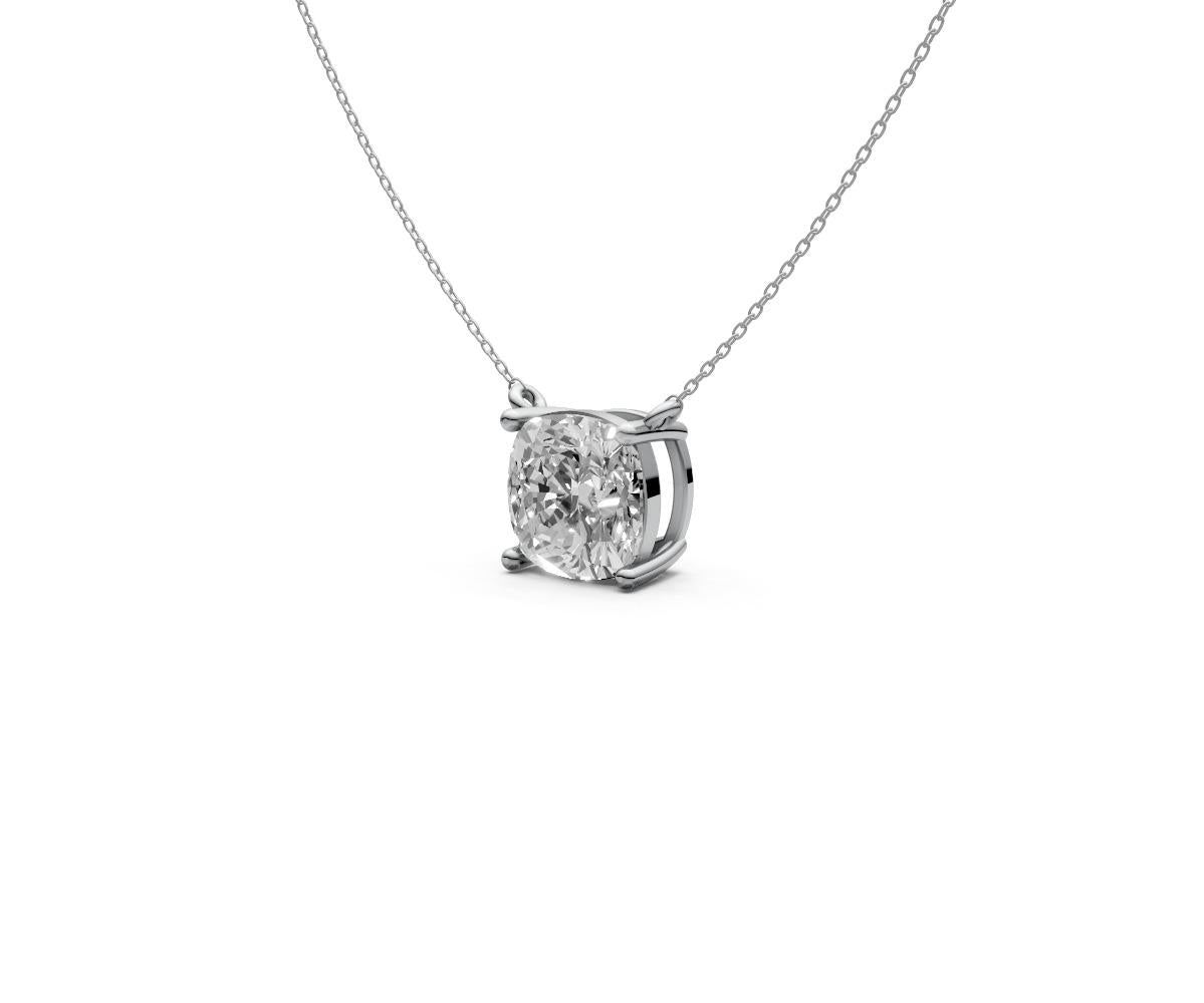 2ct Cushion Solitaire Diamond Pendant - Laboratory Grown Diamond