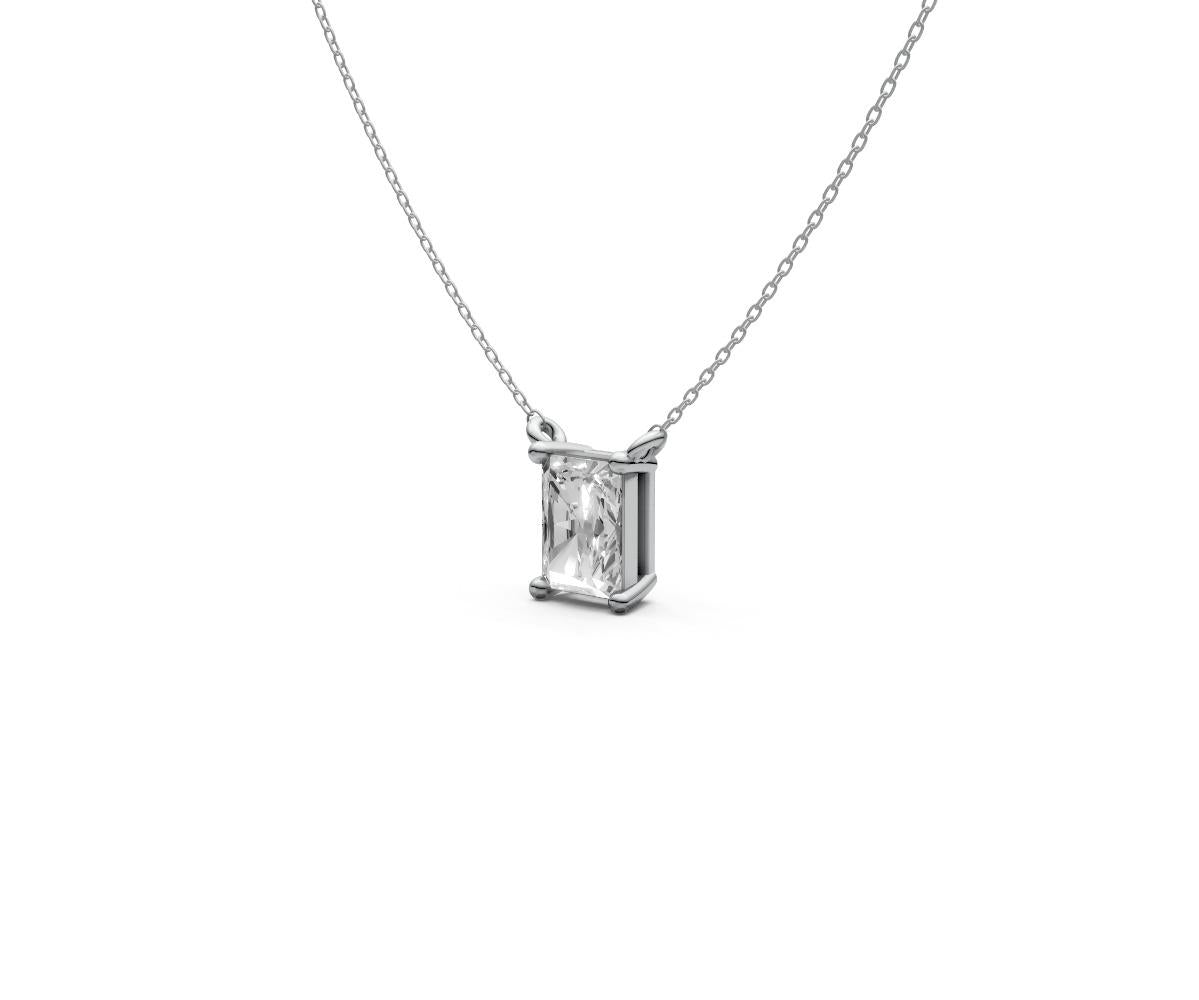 0.5ct Radiant Solitaire Diamond Pendant - Laboratory Grown Diamond