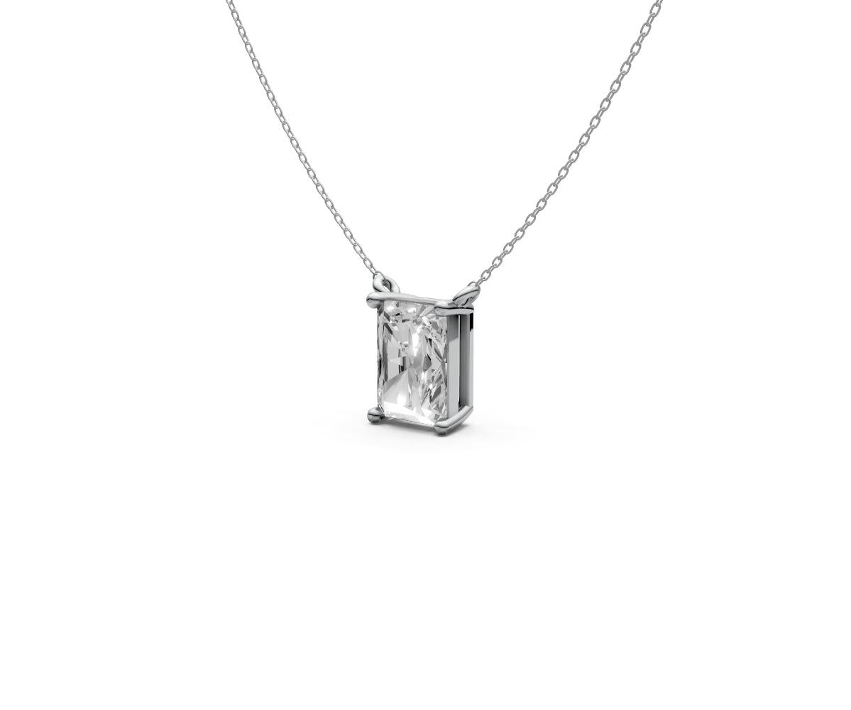 1ct Radiant Solitaire Diamond Pendant - Laboratory Grown Diamond