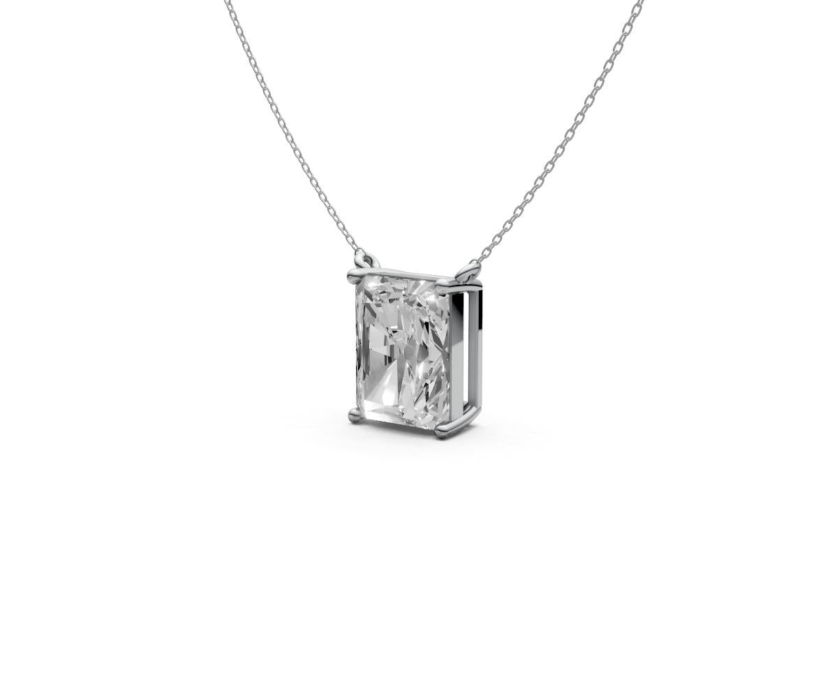 2.5ct Radiant Solitaire Diamond Pendant - Laboratory Grown Diamond