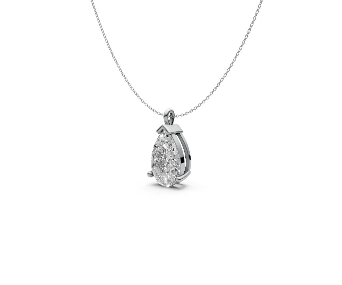 1ct Pear Solitaire Diamond Pendant - Laboratory Grown Diamond
