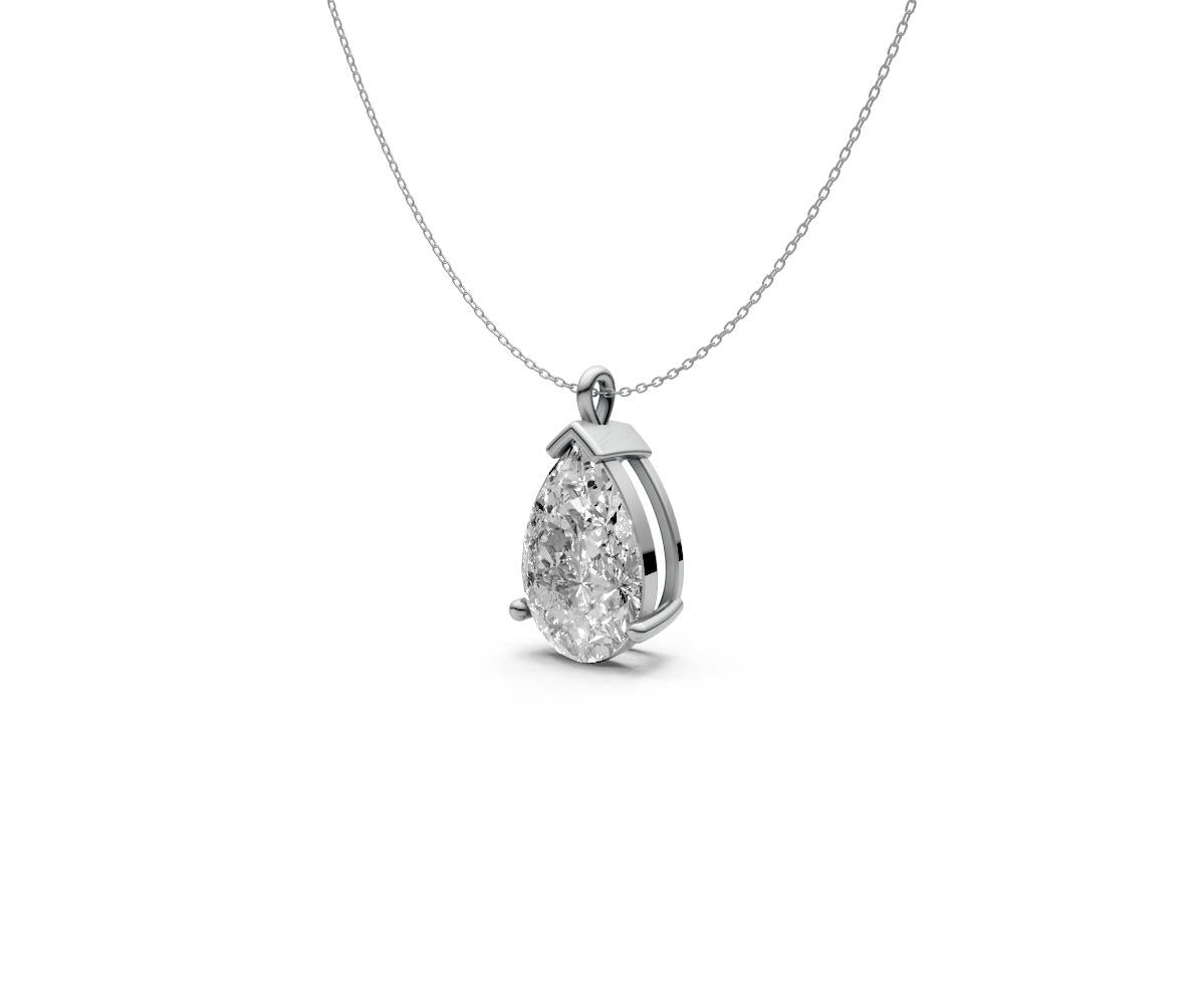 1.5ct Pear Solitaire Diamond Pendant - Laboratory Grown Diamond