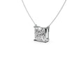 3ct Princess Solitaire Diamond Pendant - Laboratory Grown Diamond