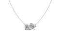 1ct Round & Heart Two-Stone Diamond Pendant - Laboratory Grown Diamond