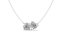 3ct Round & Heart Two-Stone Diamond Pendant - Laboratory Grown Diamond