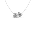 4ct Round & Heart Two-Stone Diamond Pendant - Laboratory Grown Diamond