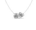 5ct Round & Heart Two-Stone Diamond Pendant - Laboratory Grown Diamond
