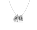 4ct Emerald & Pear Two-Stone Diamond Pendant - Laboratory Grown Diamond