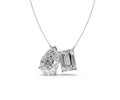 6ct Emerald & Pear Two-Stone Diamond Pendant - Laboratory Grown Diamond