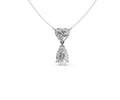 4ct Heart & Pear Two-Stone Diamond Pendant - Laboratory Grown Diamond