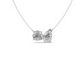 3ct Round & Pear Two-Stone Diamond Pendant - Laboratory Grown Diamond
