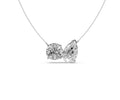 5ct Round & Pear Two-Stone Diamond Pendant - Laboratory Grown Diamond