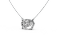 1.5ct Oval Solitaire Diamond Pendant - Laboratory Grown Diamond