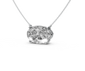 3ct Oval Solitaire Diamond Pendant - Laboratory Grown Diamond
