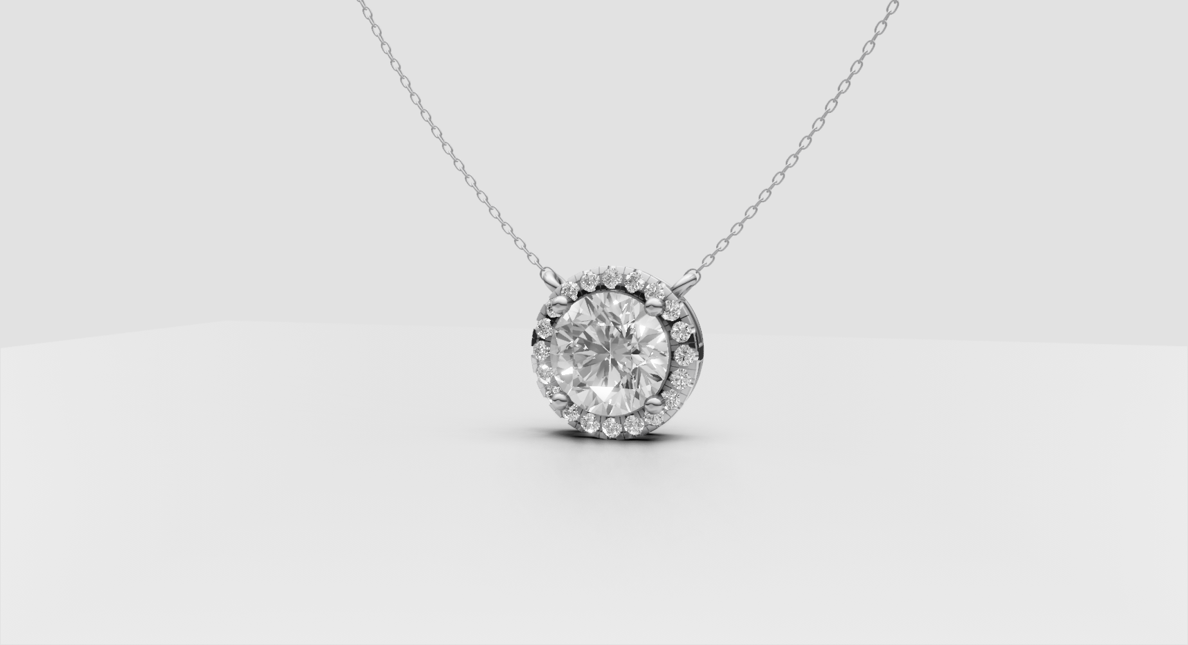3.156ct Round & Round Two-Stone Diamond Pendant - Laboratory Grown Diamond