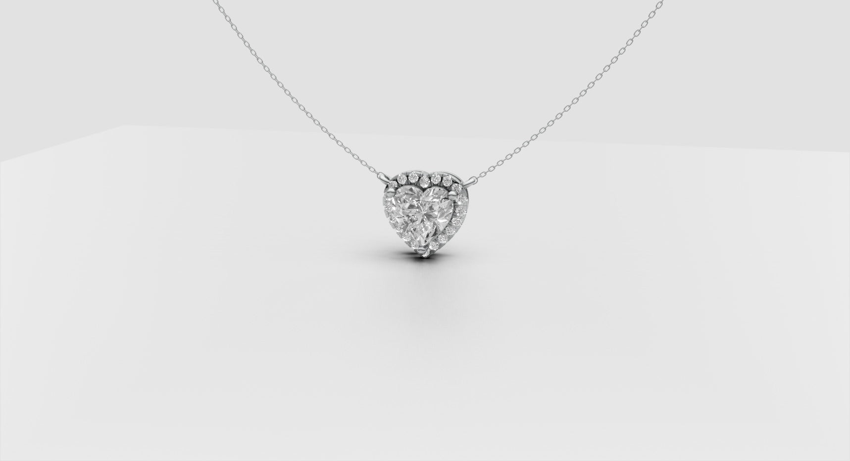 1.12ct Heart & Round Two-Stone Diamond Pendant - Laboratory Grown Diamond