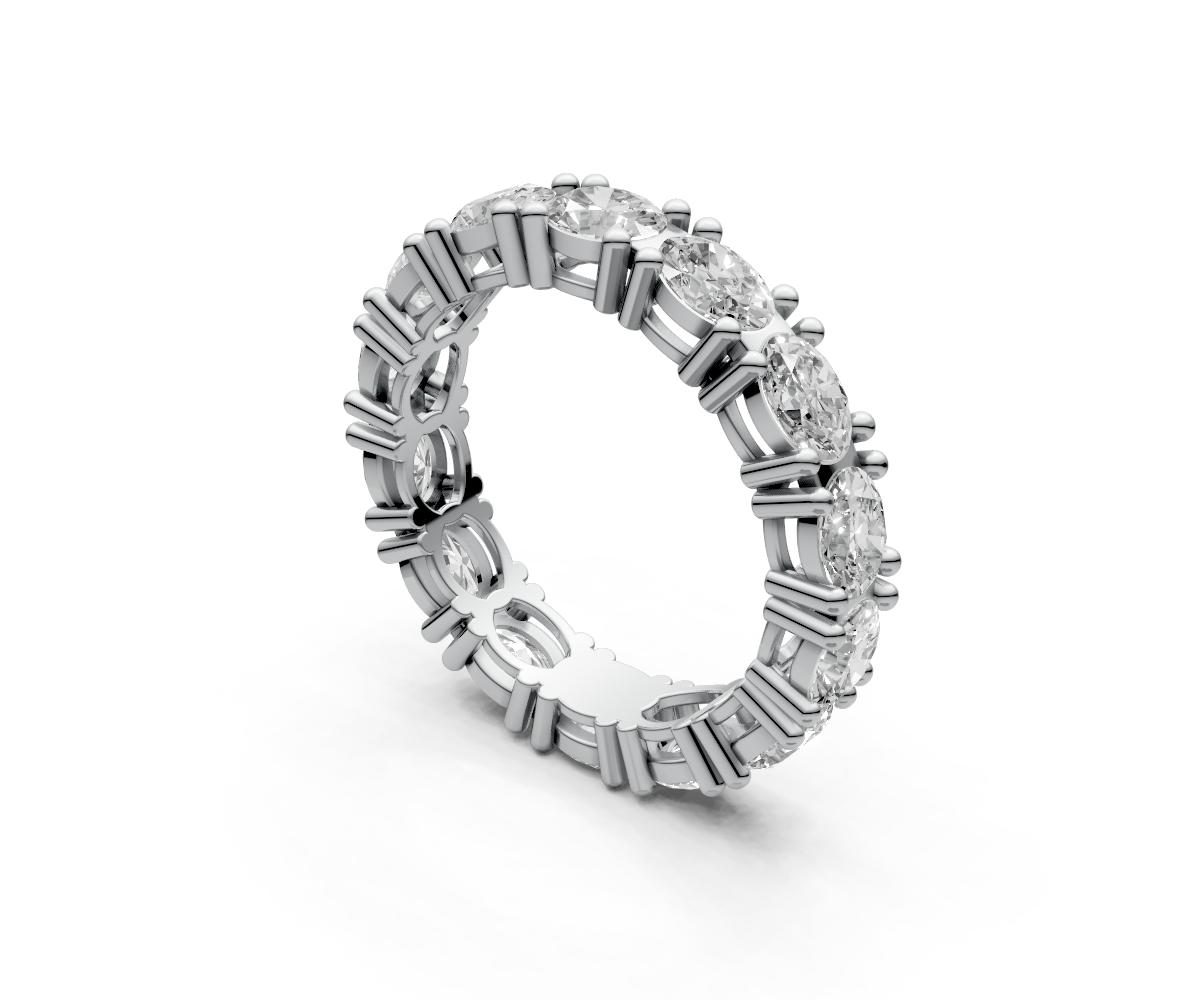 0.2ct Horizontal Oval Eternity Ring